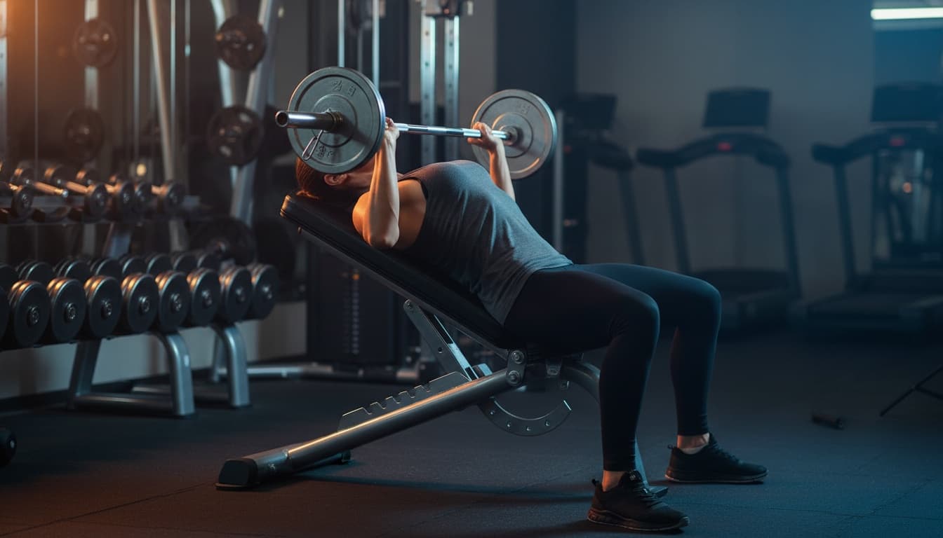 Lutande hantelpress – teknik och utförande för övre bröstet