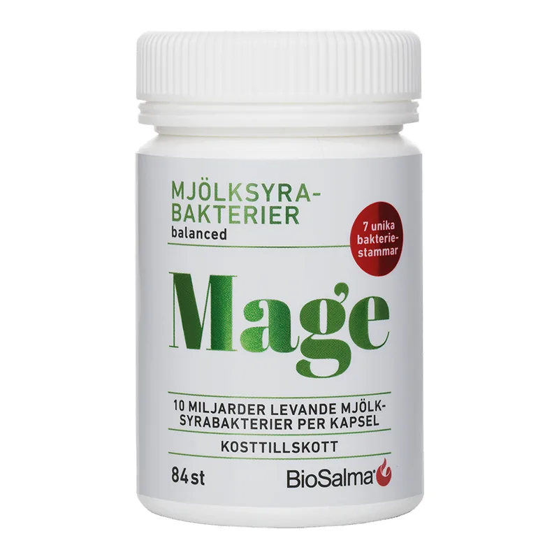 BioSalma Mage Mjölksyrabakterier 84 kapslar