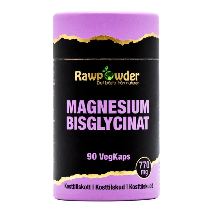 Rawpowder Magnesium Bisglycinat 770 mg 90 kapslar